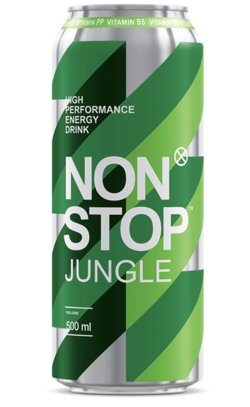 Енергетичний б/а напій Non Stop Jungle 0.5 л з/б